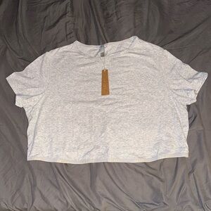 SKIMS COTTON LOGO SUPER CROPPED T-SHIRT